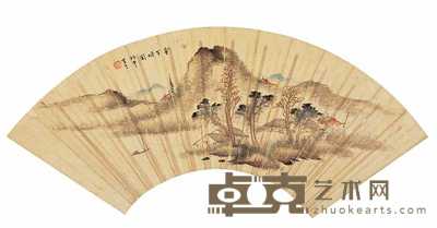 姚叔平 半竿塔影 49×16.5cm